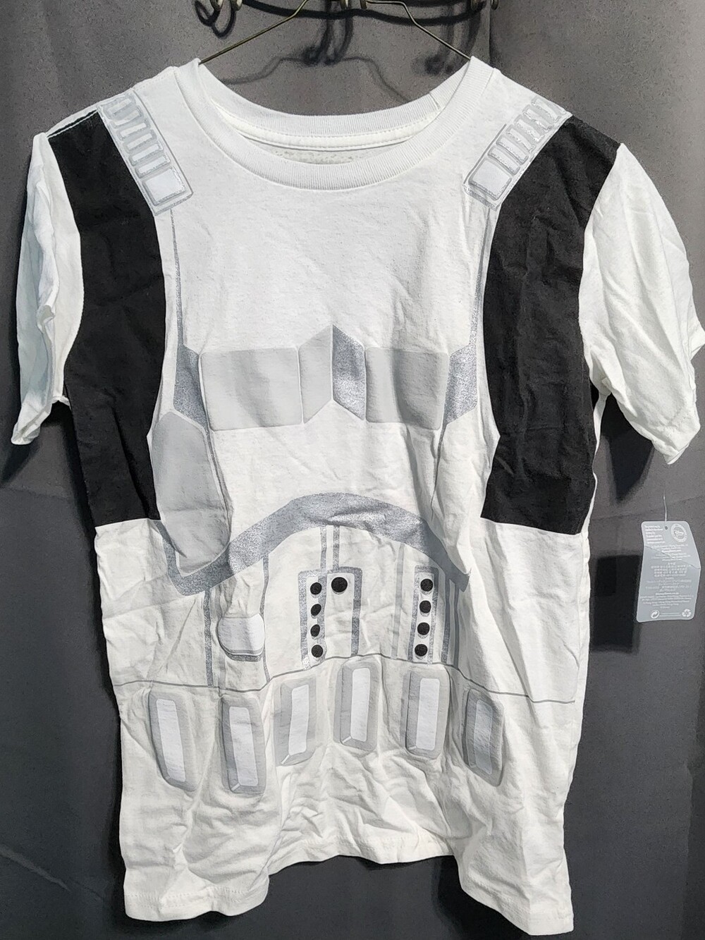 NWT Disney Star Wars White & Black Kids Stormtrooper Costume Tee Size XL 14